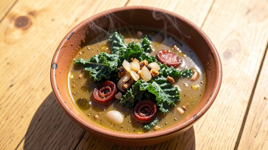 Authentic Portuguese Kale Soup Recipe: Smoky Cumin and Garlic Infusion