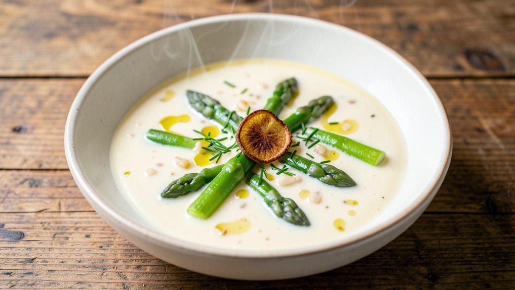Barefoot Contessa's Cream of Asparagus Soup Recipe: Velvety Green Smoothness With Herbed Crisp