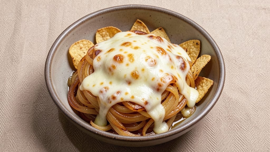 Benihana Onion Soup Copycat Recipe: Crispy Tortilla Top and Gruyère Clouds