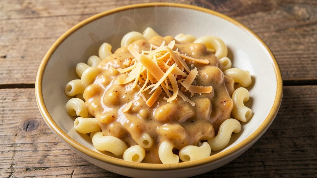 Campbell's Cheddar Cheese Soup Mac and Cheese Recipe: Double Cheese Layered Luxe