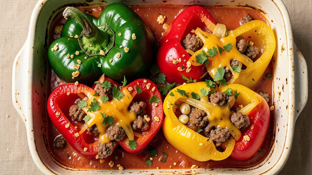 Campbell's Tomato Soup Stuffed Peppers Recipe: Cheesy Baked Peppers With Creamy Core