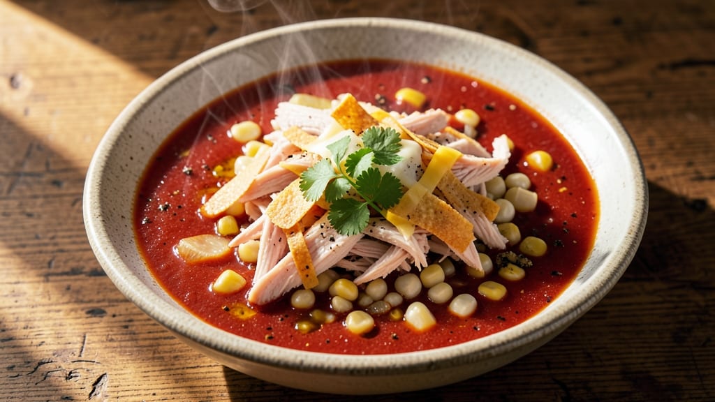 Copycat Chilis Enchilada Soup Recipe: Tortilla-Stripped Top Meets Smoky Tomato Base