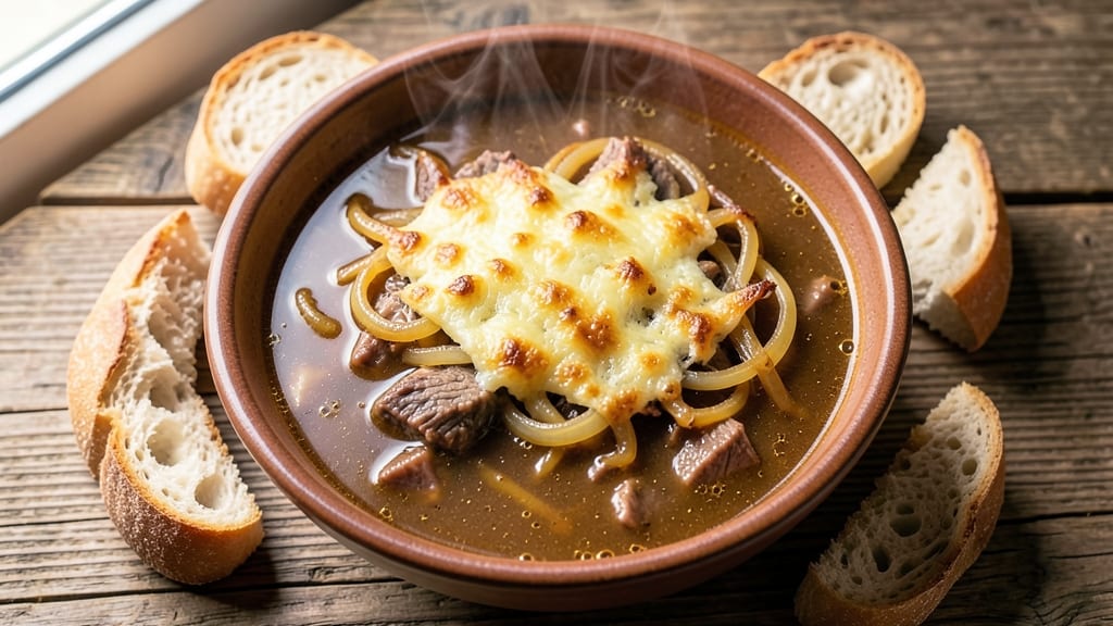 Copycat French Onion Soup Recipe: Gruyère Clouds Over Caramelized Layers