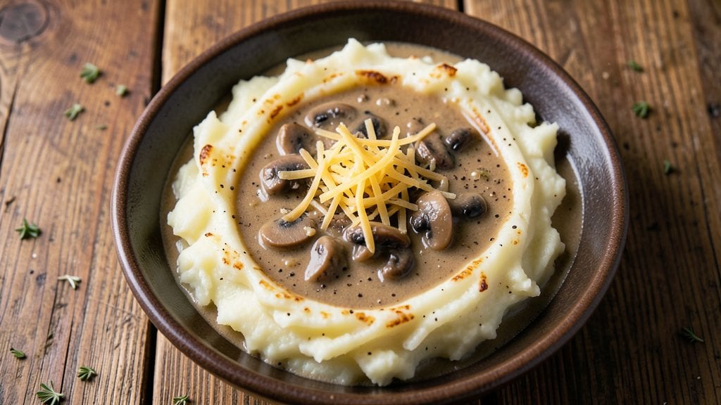 Funeral Potatoes Recipe With Cream Of Mushroom Soup: Cheesy Mushroom Clouds Over Crispy Top