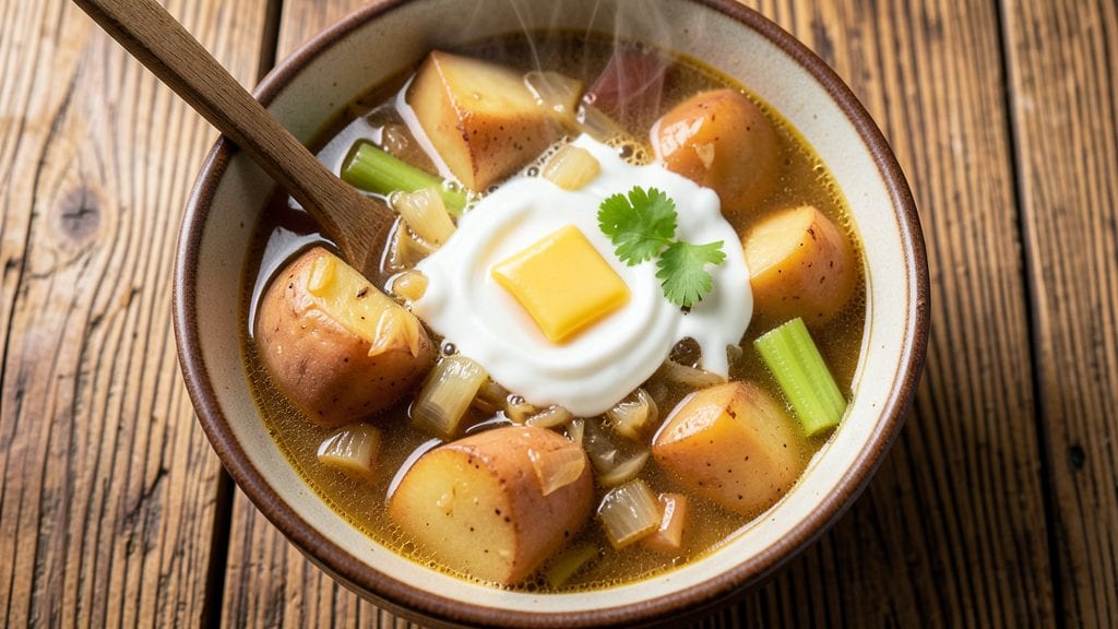 Grandma's Potato Soup Recipe: Velvety Creaminess With Crispy Herb-Crusted Top