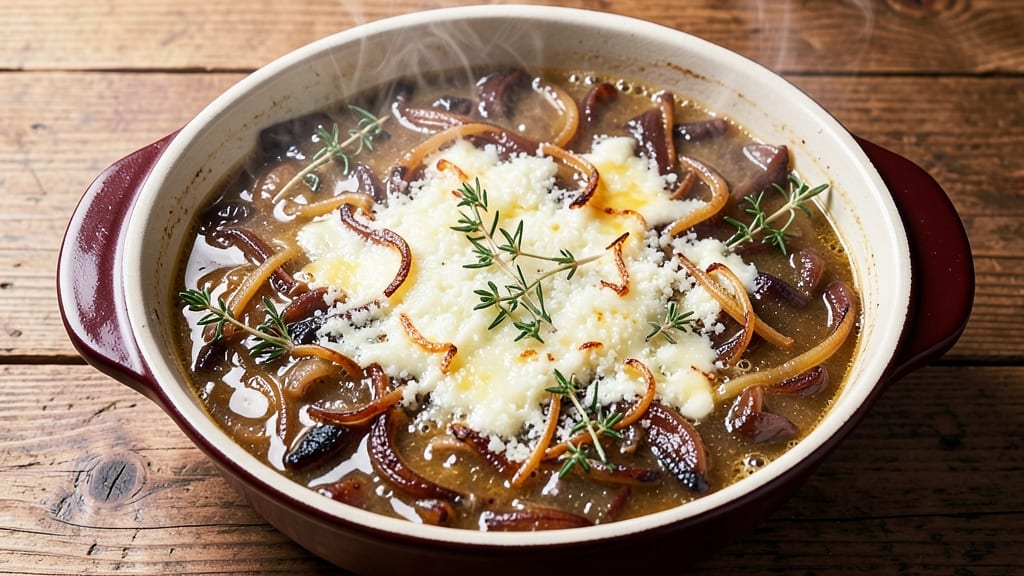 Julia Child's Onion Soup Recipe: French Bistro Crispy Top, Melty Cheese Magic