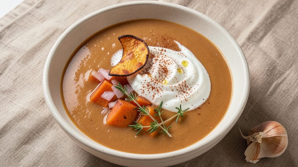 Low Fat Sweet Potato Soup Recipe: Velvety Silky Texture Without Heavy Cream