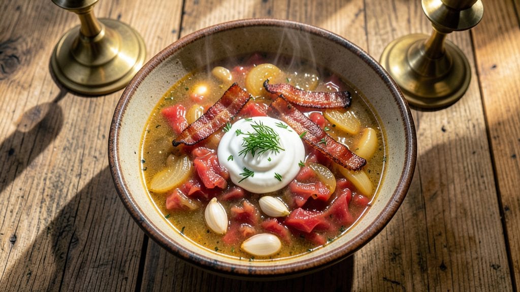 Polish Sauerkraut Soup Recipe: Smoky Sour Cream and Bacon Harmony