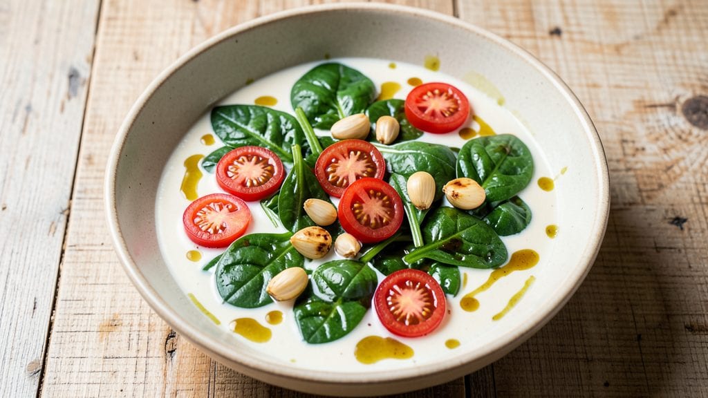 Salad Soup Recipe: Blended Greens and Creamy Tomato Fusion