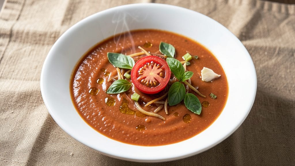 Trader Joe's Tomato Soup Recipe: Velvety Cream Swirls Over Toasted Garlic Bread