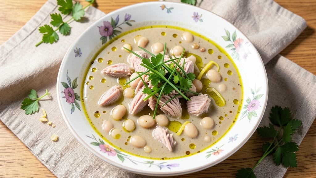 Tuna Soup Recipe: Silky White Bean Blend with Lemon Zest Twist